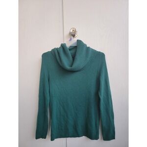 Gap Women's Mock Neck Turtleneck Green Size Large Ribbed